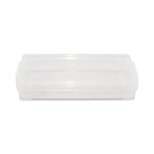 Super Stacker Pencil Box, Plastic, 8.25 x 3.75 x 1.5, Clear