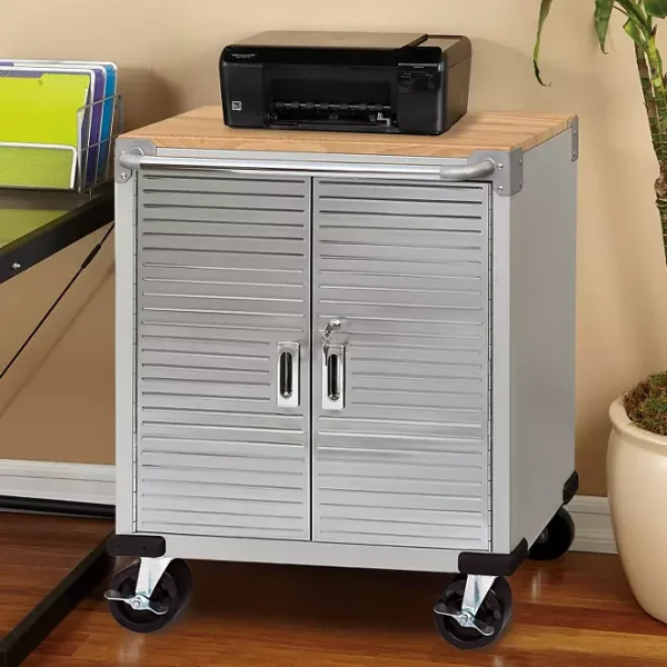Seville Classics UltraHD 2-Door Rolling Cabinet - Image 3