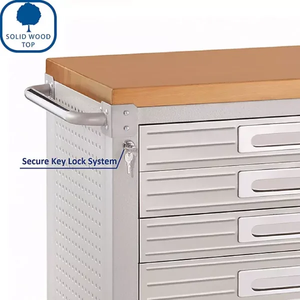 Seville Classics® UltraHD® 11-Drawer Rolling Workbench, 77" W x 20" D x 37.5" H - Image 3