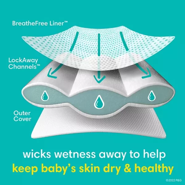 Pampers Swaddlers Softest Ever Diapers, Sizes: Newborn -7 - Image 3