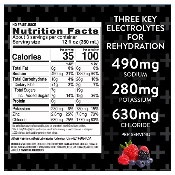 Pedialyte AdvancedCare Plus Electrolyte Solution Berry Frost 3 pk., 33.8 fl. oz. - Image 3