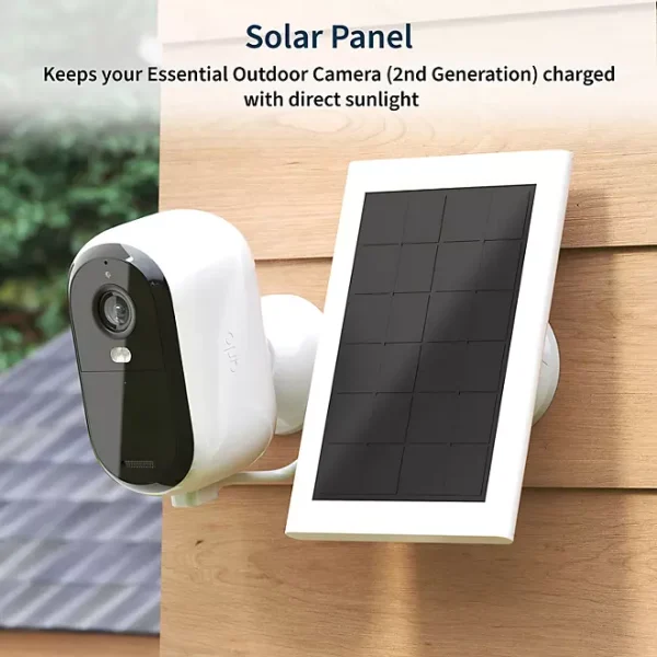 Arlo 2K Essential Outdoor Camera 2nd Generation, 4 Cameras and 2 Solar Panels, White - Image 2