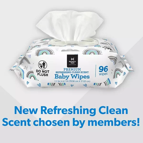 Member's Mark Premium Refreshing Clean Scented Baby Wipes, 12 Packs 1152 ct. - Image 2
