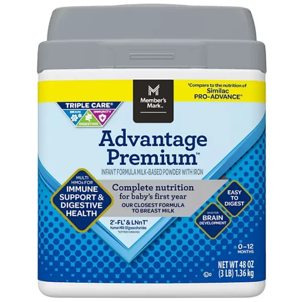 Member's Mark Advantage Premium Baby Formula 48 oz.