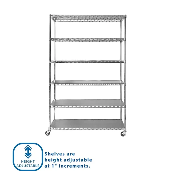 Member's Mark 6-Tier Heavy Duty Wire Shelving, 47.75" W x 18" D x 75.5" H - Image 2