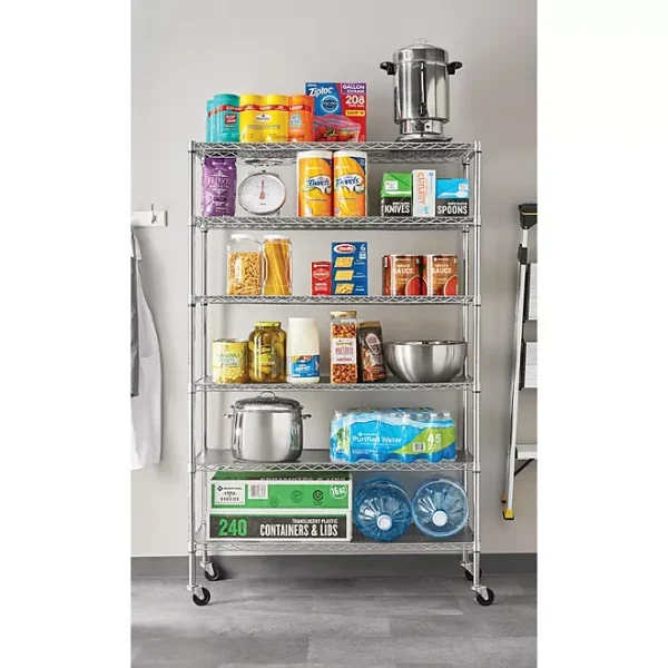 Member's Mark 6-Tier Heavy Duty Wire Shelving, 47.75" W x 18" D x 75.5" H - Image 3