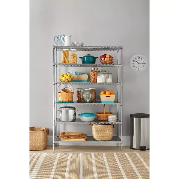 Member's Mark 6-Tier Heavy Duty Wire Shelving, 47.75" W x 18" D x 75.5" H - Image 4