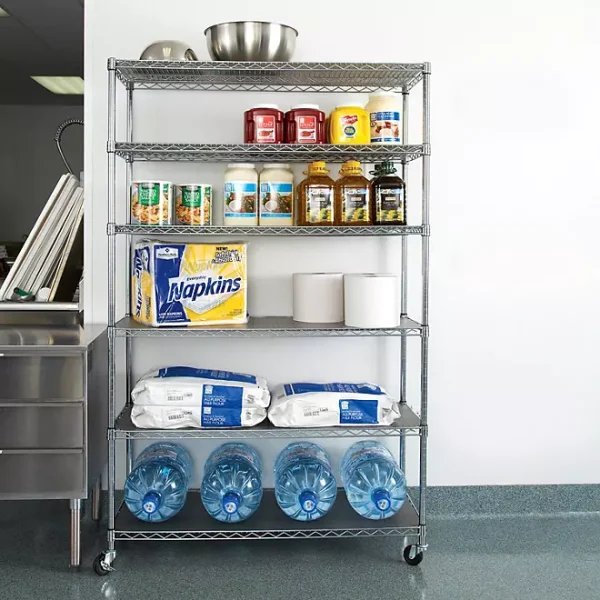 Member's Mark 6-Tier Heavy Duty Wire Shelving, 47.75" W x 18" D x 75.5" H - Image 5