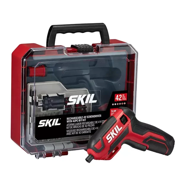 SKIL 4V Pilot Screwdriver with 42-Pc. Bit Kit Case - Image 2