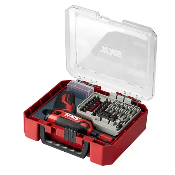 SKIL 4V Pilot Screwdriver with 42-Pc. Bit Kit Case - Image 3