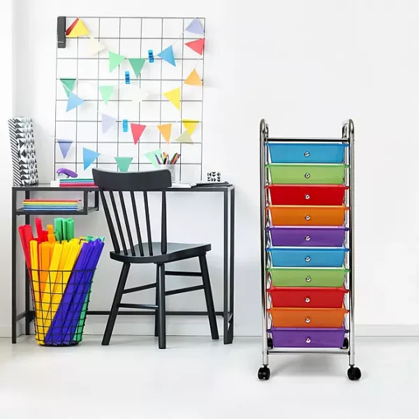 Seville Classics 10 Drawer Cart Multiple Colors - Image 6