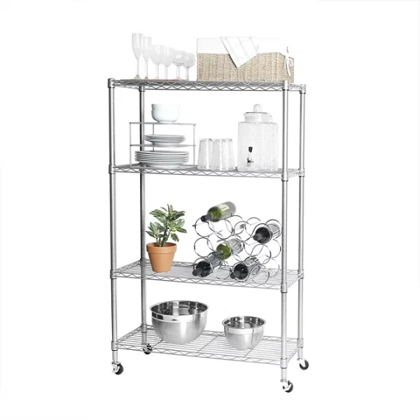 Seville Classics 4-Tier Steel Wire Shelving, 36" W x 14" D x 56.5"H - Image 2