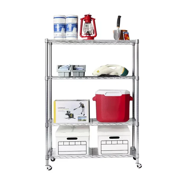 Seville Classics 4-Tier Steel Wire Shelving, 36" W x 14" D x 56.5"H - Image 3
