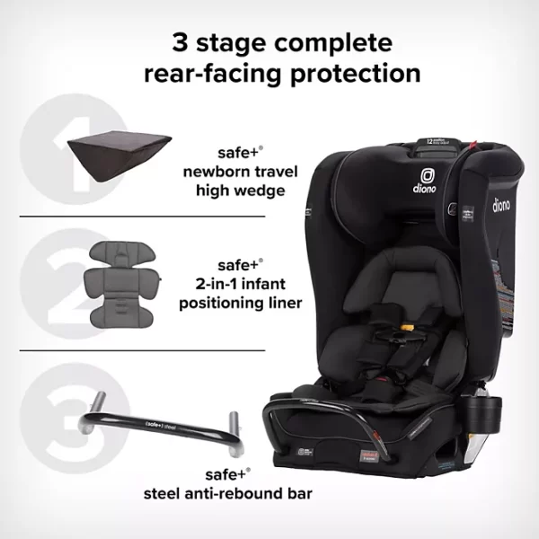 Diono Radian 3RXT SafePlus All-In-One Convertible Car Seat Black - Image 3