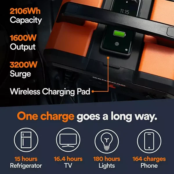 Generac GB2000 Portable Power Station, 2106 Wh Battery Generator - Image 2