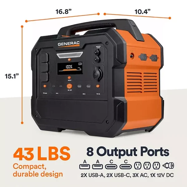 Generac GB2000 Portable Power Station, 2106 Wh Battery Generator - Image 6