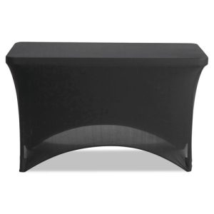 iGear Fabric Table Cover, Polyester/Spandex, 24" x 48", Black