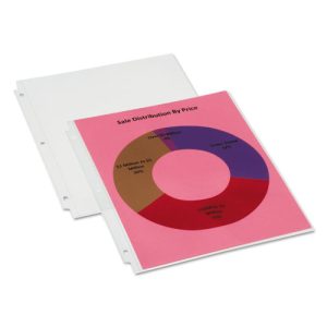 7510012360059, SKILCRAFT Document Protector, 8.5 x 11, 3-Hole Punch, 50/Box