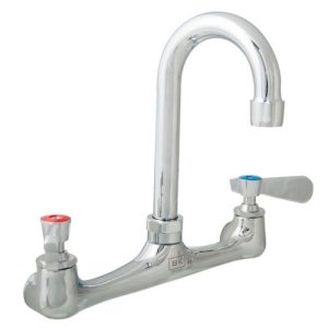 WorkForce Standard Duty Faucet, 12.38" Height/8" Reach, Chrome-Plated Brass, Ships in 4-6 Business Days