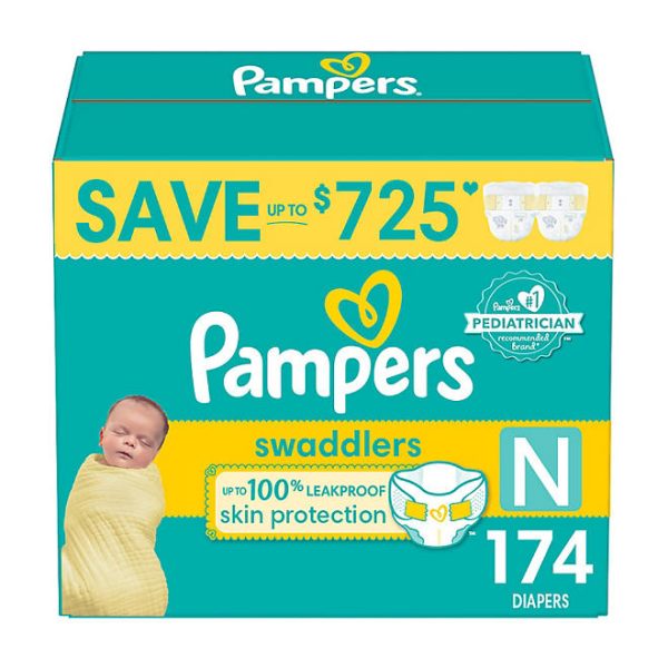 Pampers Swaddlers Softest Ever Diapers, Sizes: Newborn -7