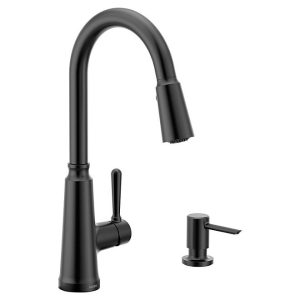 Moen Trew Single Handle Pulldown Kitchen Faucet, Matte Black