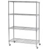 Seville Classics 4-Tier Steel Wire Shelving, 36" W x 14" D x 56.5"H