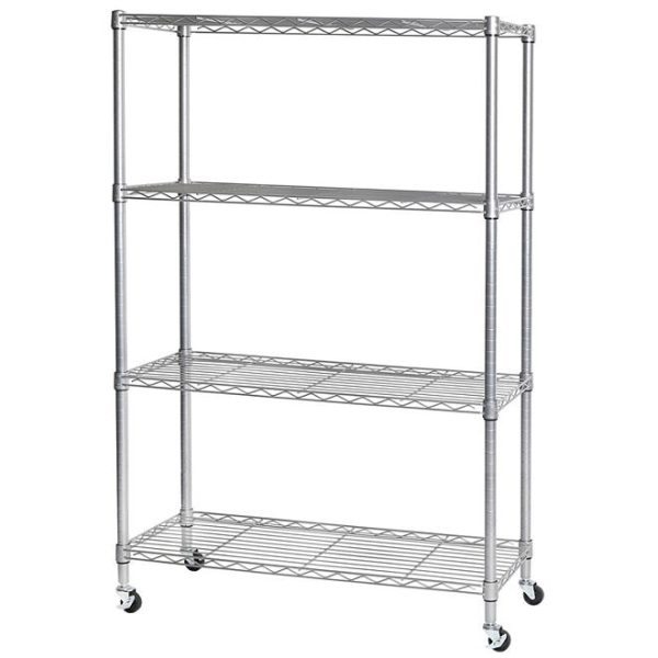 Seville Classics 4-Tier Steel Wire Shelving, 36" W x 14" D x 56.5"H