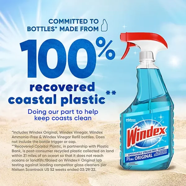 Windex Original Glass Cleaner 4x32 oz bottles, 128 oz Total - Image 2