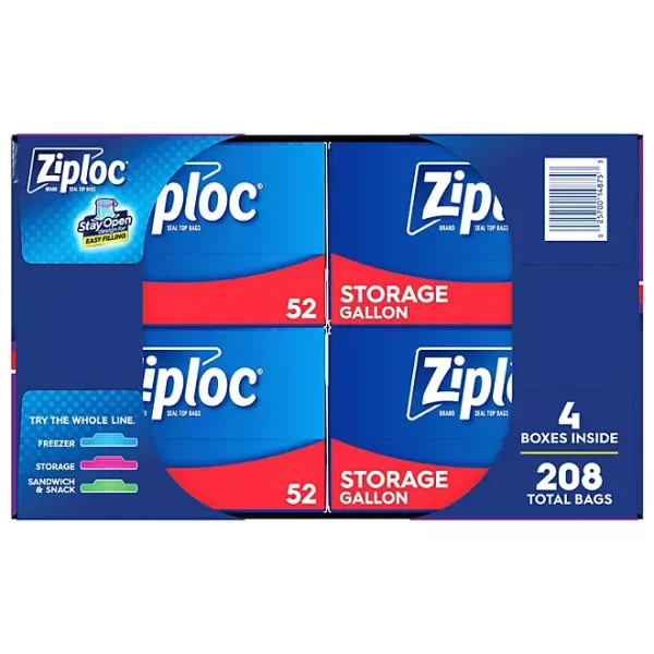 Ziploc Gallon Storage Bags with New Stay Open Design, 208 ct. - Image 3