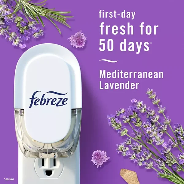 Febreze PLUG Air Freshener Refills, Mediterranean Lavender + Downy April Fresh 5 ct. - Image 2