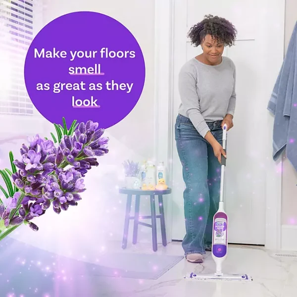 Swiffer PowerMop Refill Bundle, Lavender 10 Mop Pads + 2 Bottles - Image 4