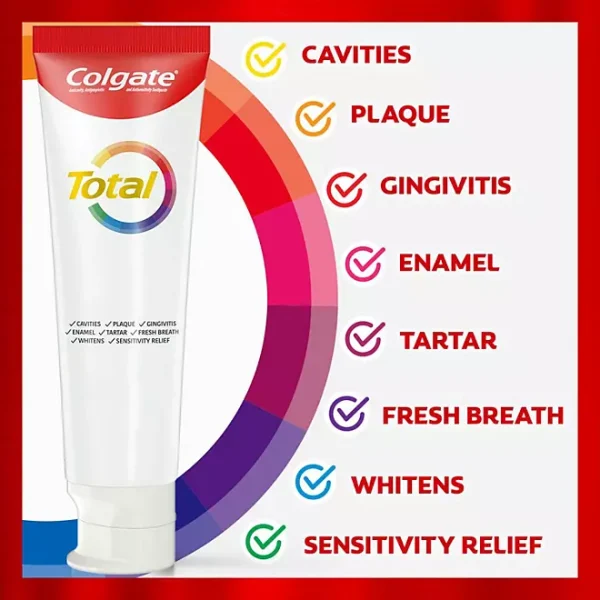 Colgate Total Whitening Toothpaste, 6 oz., 5 pk. - Image 4