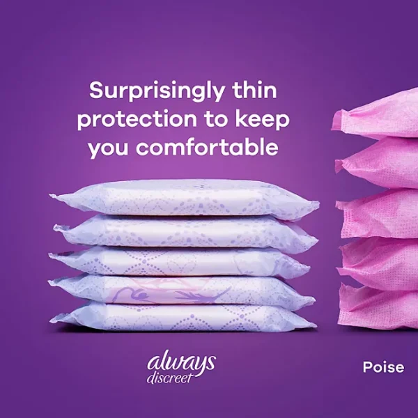 Always Discreet plus Incontinence Pads for Women, Extra Heavy Long, 90 ct. - Image 4