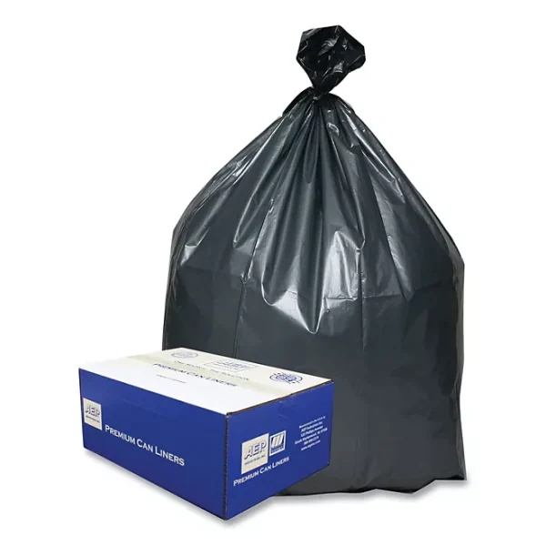 Platinum Plus Can Liners, 60 gal, 1.55 mil, 39" x 56", Gray (50 ct.) - Image 3