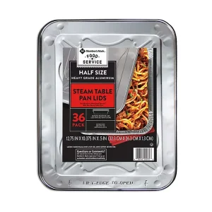 Member's Mark Aluminum Steam Table Lids, Half Size 36 ct.