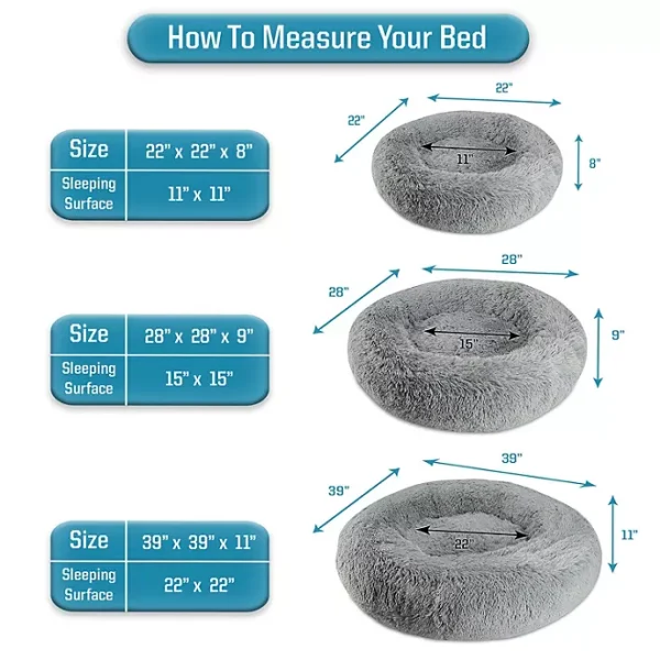 Canine Creations Donut Round Pet Bed (Choose Size & Color) - Image 2
