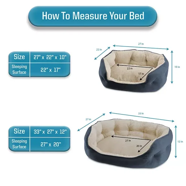 Canine Creations Cozy Oval Round Cuddler Pet Bed (Choose Size & Color) - Image 2