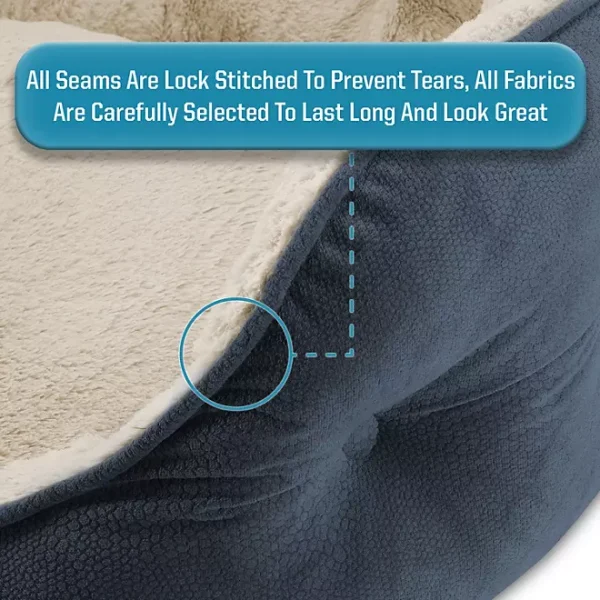 Canine Creations Cozy Oval Round Cuddler Pet Bed (Choose Size & Color) - Image 3