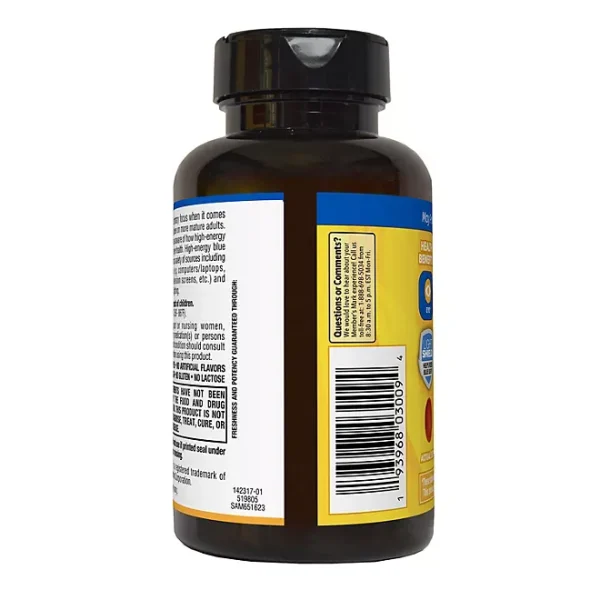 Member's Mark Eye Health Softgels, Lutein 25 mg and Zeaxanthin 5 mg, 150 ct. - Image 5