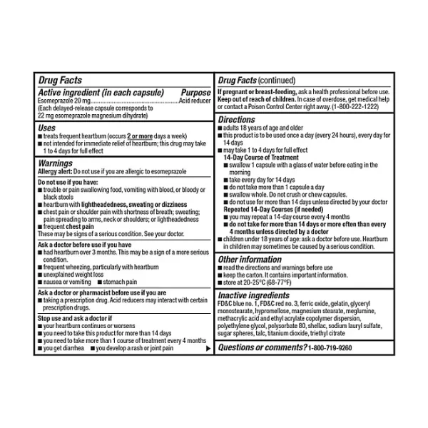 Member's Mark Esomeprazole Magnesium Capsules, 20 mg, 42 ct. - Image 2