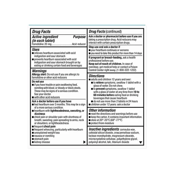 Member’s Mark Acid-Pep Acid Reducer Tablets, 20 mg Famotidine, 100 ct./pk., 2 pk. - Image 2