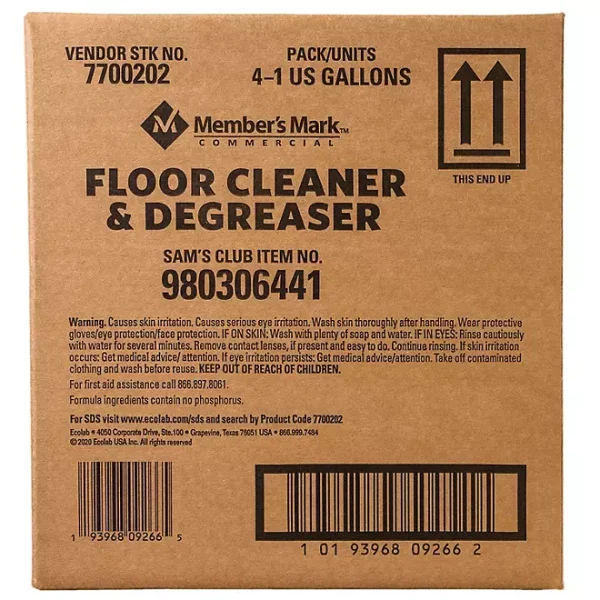 Member's Mark Commercial Floor Cleaner & Degreaser - 1 gal. (Choose Pack Size) - Image 3
