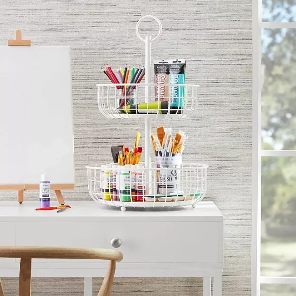 Member's Mark 2 Tier Wire Basket Stand, Assorted Colors - Image 3