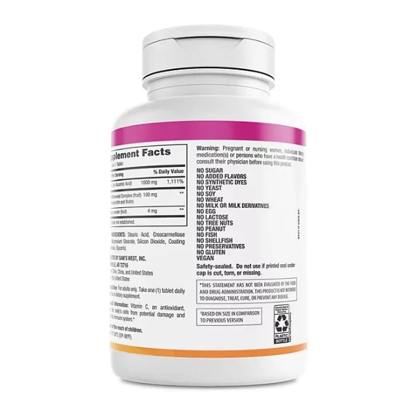 Member's Mark Vitamin C 1000 mg plus Citrus Bioflavonoids & Rose Hips Tablets 500 ct. - Image 3