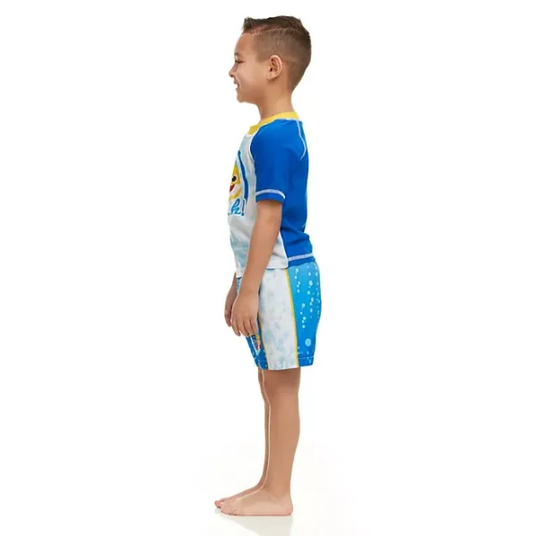 Baby Shark Rashguard and Swim Trunk Set - Image 2
