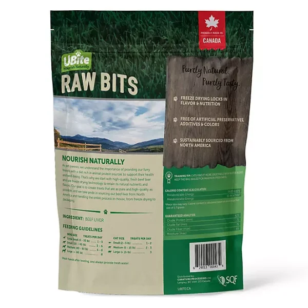 UBite Raw Bits Freeze-Dried Beef Liver Dog + Cat Treats, 17 oz. - Image 2