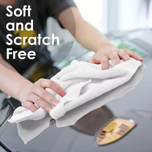 Hometex Microfiber Detail Towels, White 15" x 18" - Image 3