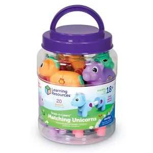 Learning Resources Snap-N-Learn Matching Unicorns, Multi Media