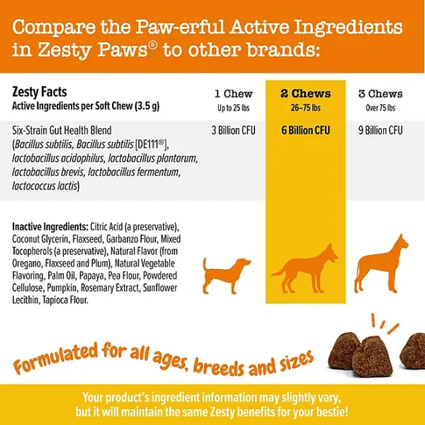 Zesty Paws Probiotic Bites, Pumpkin Flavored, 170 ct. - Image 4