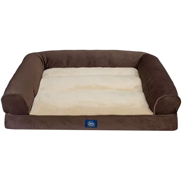 Serta XL Round Bolster Couch Pet Bed, 40" x 30" (Choose Color) - Image 2